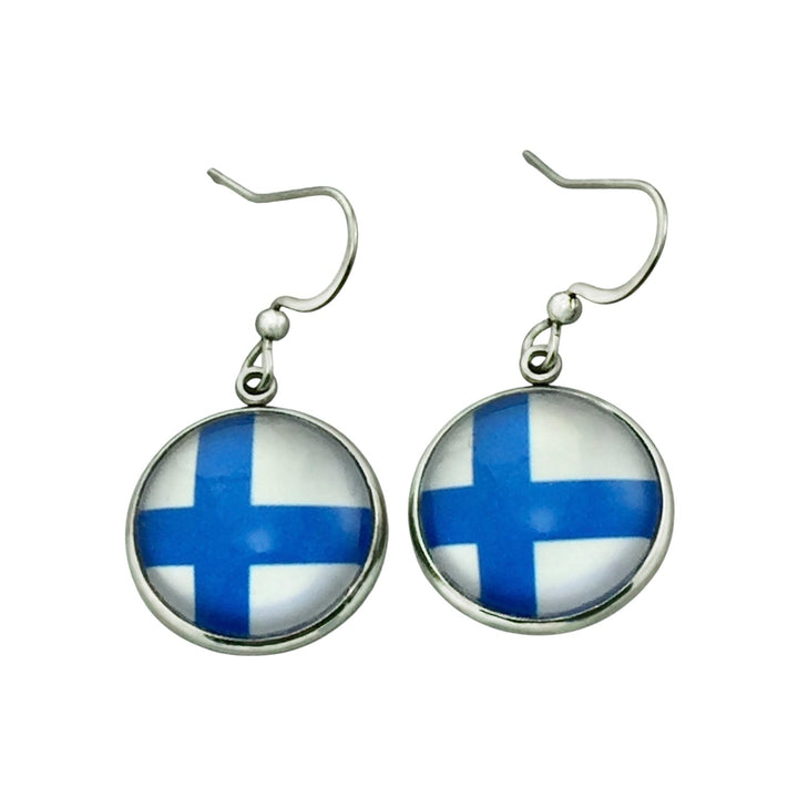 Finnish Flag Earrings - Be Inspired UP