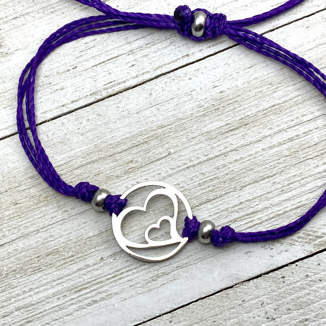 Hearts Embrace Pull Cord Bracelet - Be Inspired UP