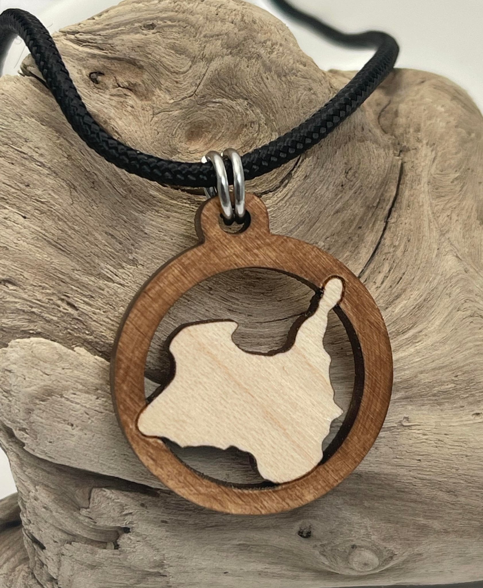 Custom wood clearance necklace