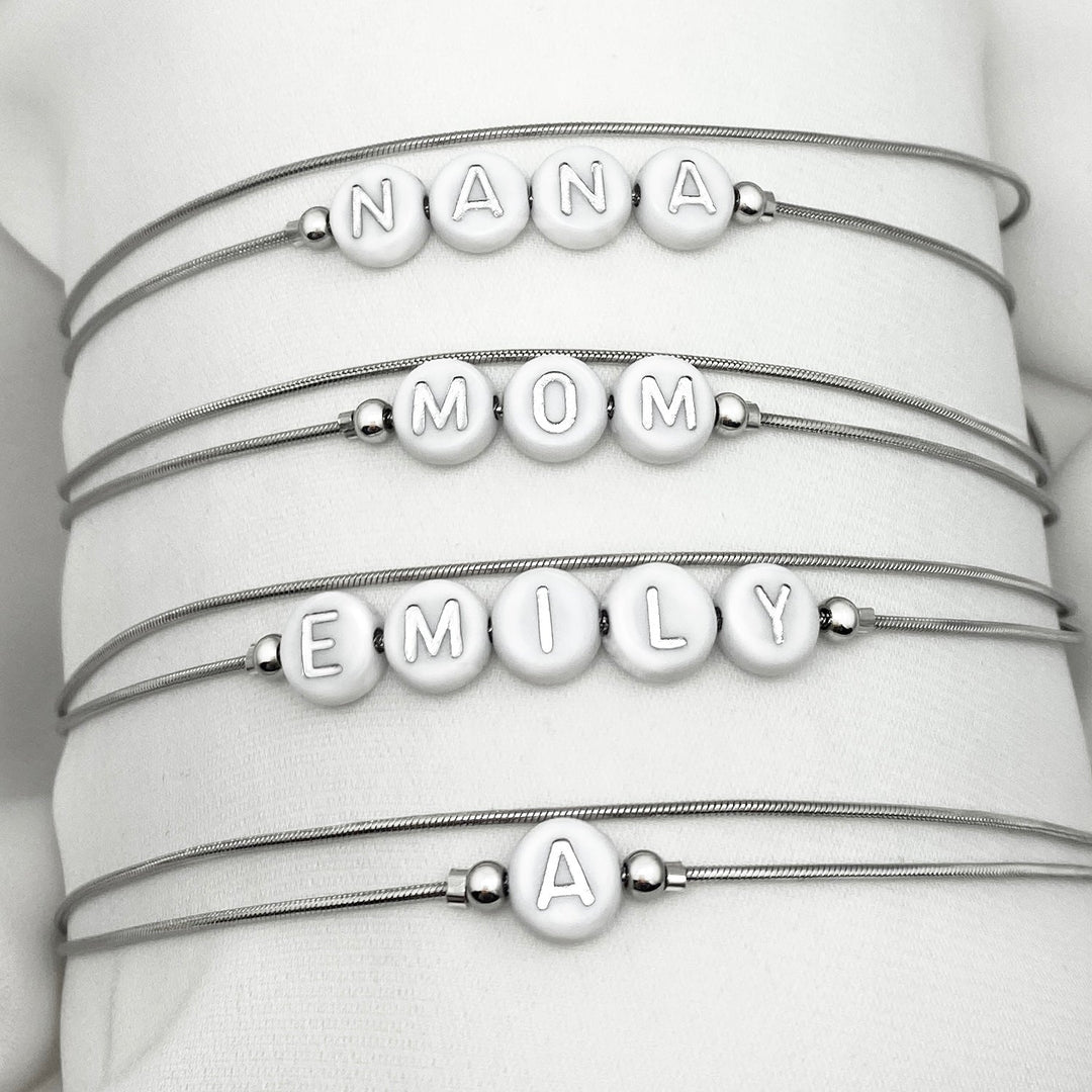Personalized Name Beaded Bracelets Name Bracelets Initial 